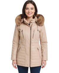 Infinity Leather - Quilted Parka Jacket-Bowen Lamb Leather - Lyst