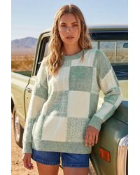 Roman - Patchwork Cable Knit Jumper - Lyst