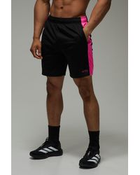 BoohooMAN - Active Colour Block Zip Pocket 7Inch Gym Shorts - Lyst