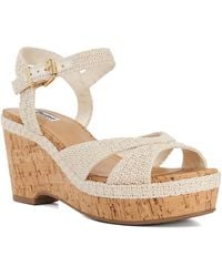 Dune - Kelulu Cork Wedge Sandals - Lyst