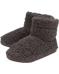 Dunlop - Furry Sherpa Memory Foam Slipper Boots (8, - Lyst