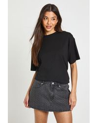 Boohoo - Embellished Denim Skort - Lyst