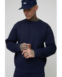 BoohooMAN - Tall Basic Regular Fit Crew Neck Sweatshirt - Lyst