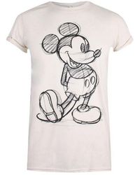 Disney - Ladies Mickey Mouse Sketch T-Shirt (/) Cotton - Lyst