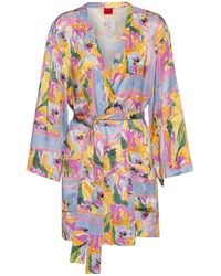HUGO - Dames Efilina Kimono Blouse In Multi Kleur - Lyst