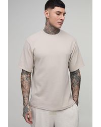 BoohooMAN - Tall Essential Regular Waffle T-Shirt - Lyst