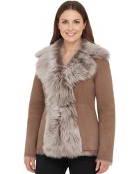 Infinity Leather - Sheepskin Toscana Merino Shearling Suede Jacket-Siena - Lyst
