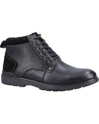 Hush Puppies - Dean Leren Laarzen (zwart) - Lyst