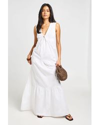 Boohoo - Embroidered Lace Detail Maxi Dress - Lyst