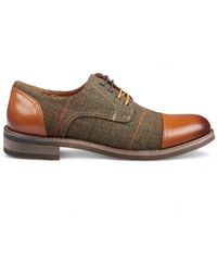 Justin Reess - Leather Tweed Oxford Shoes - Lyst