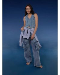 Pink Vanilla - Casual Pocket Cargo Jeans - Lyst