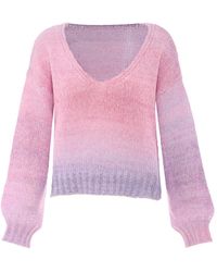 myMo - Jumper Paars Gebroken Wit - Lyst