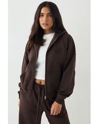 DSGN Studio - Self Fabric Applique Zip Through Hoodie - Lyst