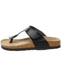 EVER AU - Flamingo Leather Toe Thong Sandals - Lyst