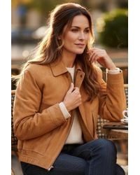 Infinity Leather - Biker Blouson Bomber Oversized Jacket - Lyst