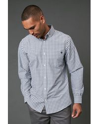 MAINE - And Check Long Sleeve Shirt Cotton - Lyst