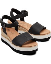 TOMS - Diana Leather Wedges - Lyst