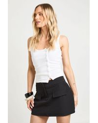 Boohoo - Petite Marl Pocket Detail Skort - Lyst