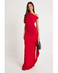 Boohoo - Asymmetric Trim Detail Maxi Dress - Lyst