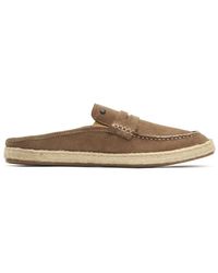 Base London - Diego Suede Sand Loafers - Lyst