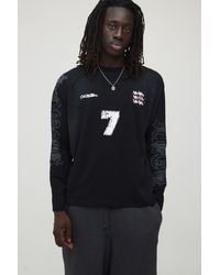 BoohooMAN - Regular Raglan Heavyweight Washed And Distressed T-Shirt - Lyst