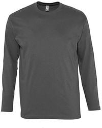 Sol's - Monarch Long Sleeve T-Shirt (Dark) Cotton - Lyst