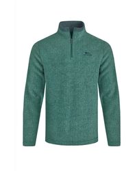 Weird Fish - Newark Grid Eco Friendly Quarter Zip Fleece Top (Leaf) - Lyst