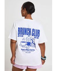 Boohoo - Plus Brunch Club Printed T Shirt - Lyst