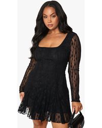 Boohoo Premmium Structured Lace Skater Mini Dress in White | Lyst UK Boohoo Premmium Structured Lace Skater Mini Dress in White | Lyst UK
