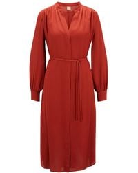 BOSS - Dibanora 6 Casual Jurk Voor Dames (rood) - Lyst