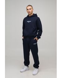 BoohooMAN - Boxy Fit Ofclman Hooded Tracksuit - Lyst