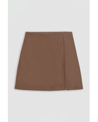 Hiccup - High Waist Mini Skirt With Slit - Lyst
