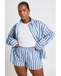 Boohoo - Plus Stripe Flippy Shorts - Lyst