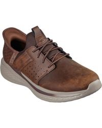 Skechers - Slade Zachary Textile Dark Wide Fit Lace-Up Shoes - Lyst