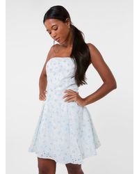 Pink Vanilla - Floral Bandeau Pleat Front Skirt Dress - Lyst