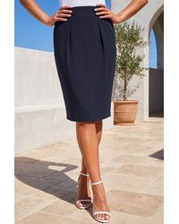 Roman - Pull On Pleated Stretch Skirt - Lyst