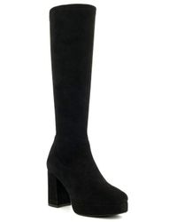 Dune - Ladies Sassy - Platform Knee-high Boots Micro Fibre - Lyst