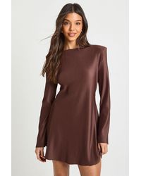 Boohoo - Plisse Flared Sleeve Mini Dress - Lyst