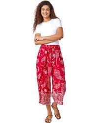 Roman - Paisley Print Wide Leg Cropped Trousers - Lyst