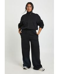 Boohoo - Plus Adjustable Toggle Wide Leg Jogger - Lyst
