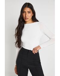 Boohoo - Tall Double Layer Slinky Long Sleeve Top - Lyst
