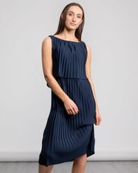 Great Plains FCUK - Narcissus Jersey Pleated Dress - Lyst