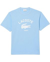 Lacoste - T-Shirt Für Herren/Damen Baumwolle (Hellblau) - Lyst