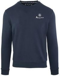 Aquascutum - Crew Neck Long Sleeve Regular Fit Sweatshirt - Lyst