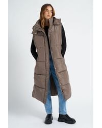 Urban Bliss - Longline Puffer Gilet - Lyst