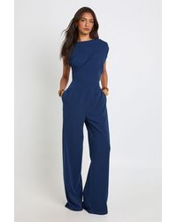 Boohoo - Tall Asymmetric Wide Leg Jumpsuit - Lyst
