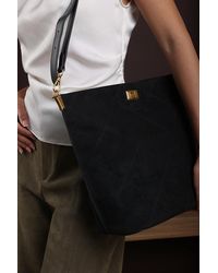 Where's That From - 'Fern' Suede Shoulder Bag With Turn Lock - Lyst