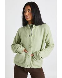 Boohoo - High Neck Knit Cardigan - Lyst