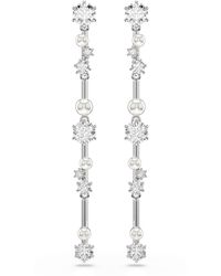 Swarovski - Constella Crystal Pearl Drop Earrings - Lyst