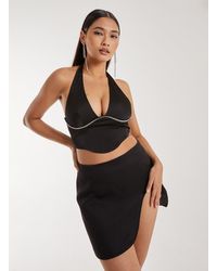 Pink Vanilla - Diamante Halter Neck Top - Lyst